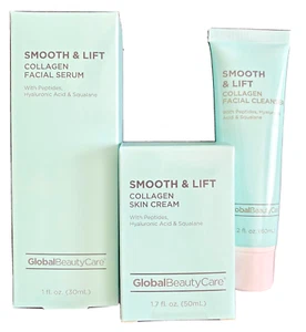 Global Beauty Care Smooth & Lift Collagen skin care line Lot of 3 - Picture 1 of 2