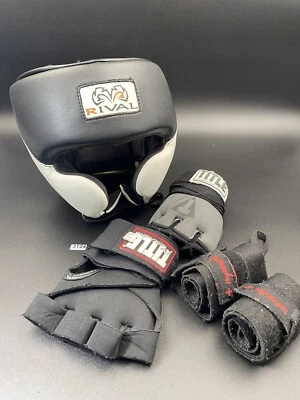 Rival Technical Boxing Head Gear,  Title Platinum Hybrid Gel Wraps, Wrist Wraps - Image 1 of 4