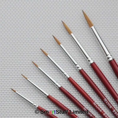 Major Brushes Sable Artist Paint Brush 000 / 00 / 0 / 1 / 2 / 4 / 6 / 8 /10 Art
