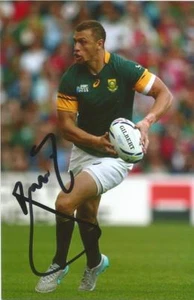 SÜDAFRIKA & DRAGONS RUGBY UNION: ZANE KIRCHNER SIGNIERT 6x4 ACTIONFOTO + COA - Bild 1 von 1