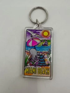 Collectible Miami Beach Florida Keychain Fob Keyring - Picture 1 of 4