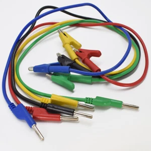 1pc 0.5M Silicone High Voltage 4mm Banana Plug to Alligator Clip Test Leads - Picture 1 of 11