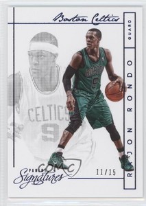 2013-14 Panini Signatures Blue /15 Rajon Rondo #195