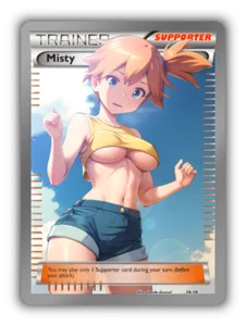 Misty Trading Card - Sexy Adult Anime Waifu Custom Made Trainer | PARODY - Picture 1 of 3