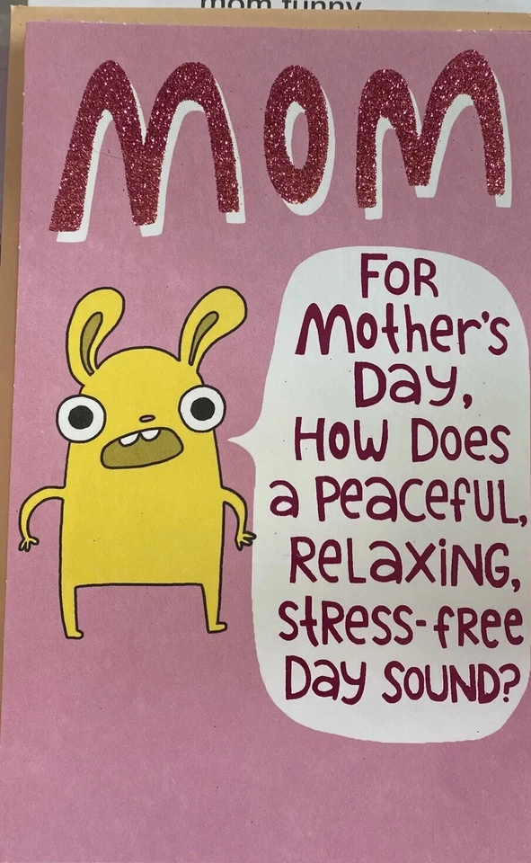 Happy Mother’s Day, Funny, peaceful, Stress-Free Day, Greeting Card - Image 1 of 4