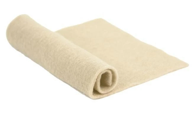 Merino Wool Pre Felt - 1 metre square in Natural White - Image 1 of 1