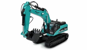 Baumaschinen Set 1:14 in Vollmetall - Bagger, Radlader + LKW Petrol UVP: 1229€ - Bild 1 von 22