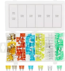 120 Pcs Mini Blade Fuse Assortment For Car Boat Truck SUV,Standard ATM Fuse Set - Foto 1 di 3