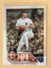 Michael Lorenzen 2023 Topps RAINBOW FOIL Variation SP Parallel Card. Detroit