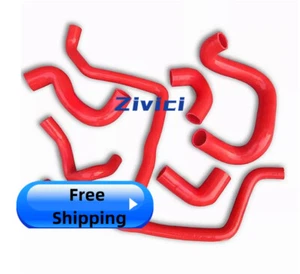 Fit 1988-1993 BMW E30 M20 320i 325i 6CY NON-A/C Red Silicone Radiator HoseTube - Picture 1 of 3