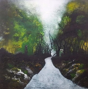 ISABELLE AMANTE ORIGINAL "In Wonderland" IMPRESSIONIST TREES FOREST PAINTING - Picture 1 of 1