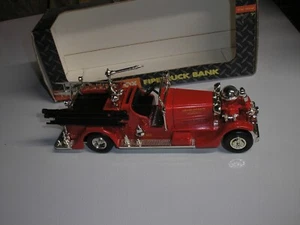 Vintage 1993 Ertl 1/30 John Deere 1937 Ahrens-Fox Fire Truck Bank Free SHIP - Picture 1 of 9