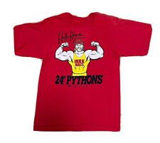 Rare Vintage 1988 Hulk Hogan 24” Pythons WWF Wwe Wcw Red Shirt Sz S Wrestling C