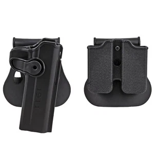 For Colt 1911 M1911 RH Pistol Paddle Belt Holster with Magazine Pouches - Picture 1 of 5