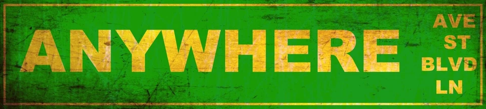 Personalized Custom Street Sign Metal Aluminum 4"x18" Rustic Ave Street Blvd Ln - Image 1 of 2