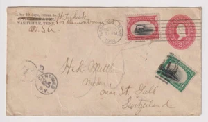 E3026: US #294, #295 on 1901 Cover to Switzerland - Picture 1 of 2
