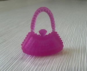 Barbie Doll Replacement Accessory - Fashion Clear Pink Stud Clutch Purse / Bag - Picture 1 of 4