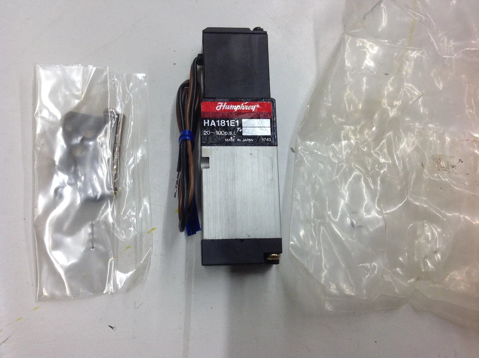 Electroválvula de aire Humphrey HA181E1, 12VDC, 20~100 PSI. NUEVO Foto 1 de 4