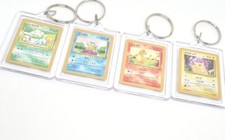Pokemon Card Inspired Keyring | Key Chain Mini TCG card inside | Japanese Base