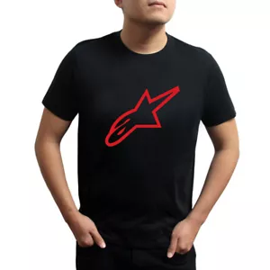 Genuine Official Alpinestars Motocross Moto Bike Surfing Black Men Tee T-Shirt - Picture 1 of 5
