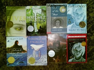 Lot of 8 Random titles(Paperback/Newbery Medal & Honor Books) PREOWNED - Picture 1 of 2