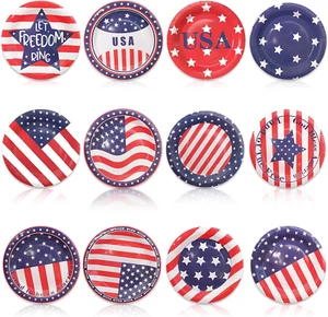 120 PCS 4Th of July Paper Plates American Flag Patriotic 7 Inch Plates Paper Pla - Picture 1 of 12