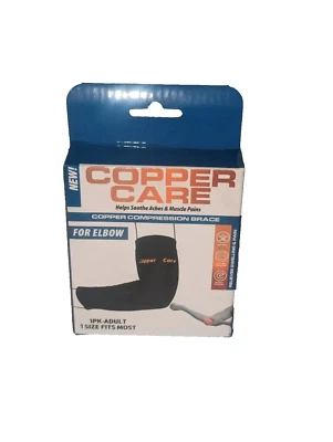 Copper Care Copper Compression Brace for Elbow 1 Pack Adult 1 Size Fits Most nip - Image 1 of 2