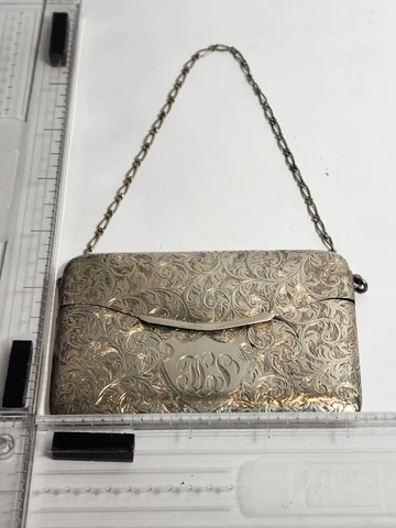 RARE Antique Porte And Markle Sterling Silver Card Case Cover