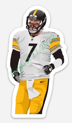 Ben ROETHLISBERGER#7(MAGNET) -Pittsburgh Steelers Mancave Hardhat NFL Vector art Cover