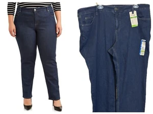Terra & Sky Womens Classic Straight Leg Tummy Control Jeans Plus Size 20W PETITE - Picture 1 of 10