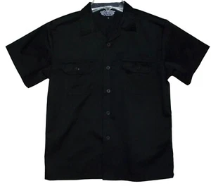 Silver Point Shirt Boys Small(Medium)Button-Down solid black short sleeve pocket - Picture 1 of 6