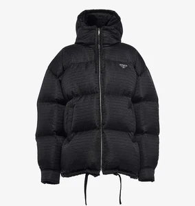 Prada - Puffer Down Jacket - Logo Plaque | Black Logo Nylon-  S UK8 / IT40/ US4 - Picture 1 of 7