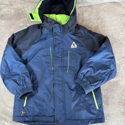 Gerry Jacket Youth Small 7/8 Blue Black Hooded Winter Coat Waterproof Insulated - Image 1 of 4