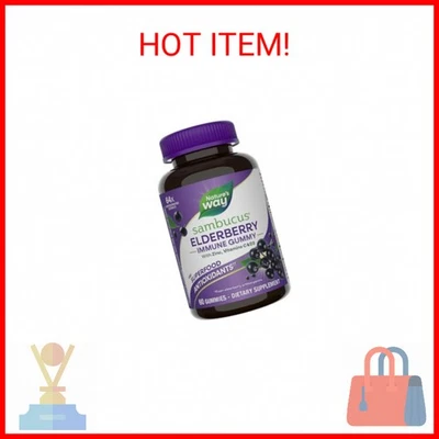 Gomitas de apoyo inmunológico Nature’s Way Sambucus Saúco para niños y adultos* con  Foto 1 de 2