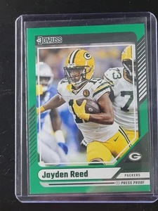 Jayden Reed 2024 Donruss GREEN PRESS PROOF #242 SP Green Bay Packers - Picture 1 of 2