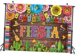 Fiesta Backdrop Mexican Party Photography Mexican Fiesta Backdrop for 7×5ft - Picture 1 of 6