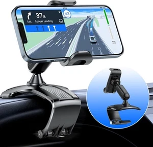 Support Clip Téléphone Tableau de Bord Voiture, Cellule Volant Tableau de Bord Rotatif 360° Noir  - Photo 1 sur 6