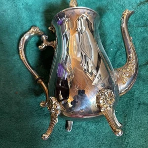 Vintage Leonard versilberte Kaffee/Teekanne mit Beinen - Bild 1 von 2