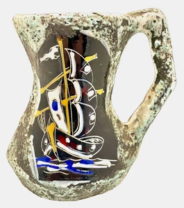 JARRA JARRA LAVA GRUESA SAN MARINO LIBERTAS DE COLECCIÓN 5,5", DECORACIÓN DE ENVÍO PINTADA A MANO c1970 - Imagen 1 de 9