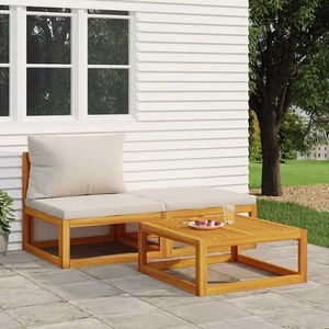 Patio Furniture Set Outdoor Lounge Set with Cushions Solid Wood Acacia vidaXL - Picture 1 of 48