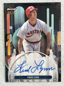Topps Finest Fred Lynn 2025 negro automático/10 FA-FL Boston Red Sox - Imagen 1 de 2