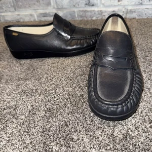 Mocassino comfort SAS in pelle blu navy taglia 9 W pulito! 72183789 - Foto 1 di 8
