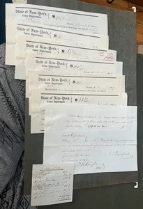 1849 ALBANY NY ERIE ASSEGNI CANALE DOCUMENTI LOTTO FIRMATI! AUTOGRAFI NON CONTROLLATI W@W - Foto 1 di 5