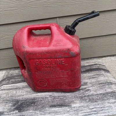 Vintage Blitz pre ban 5 gallon gas can/#F852-99/Functional/Red - Image 1 of 4