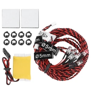 8x RC LED Flash Light Night Flight LED Lights Kit For RC Airplane Aircraft Plane - Bild 1 von 22