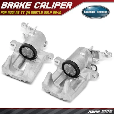2pcs Rear Side Disc Brake Caliper for Audi A3 10-13 Volkswagen Beetle Jetta Golf - Image 1 of 4