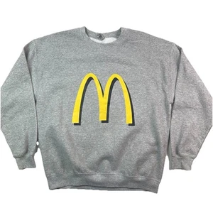 McDonald’s graues Sweatshirt Pullover Rundhals großes Logo goldene Bögen - Größe L - Bild 1 von 11