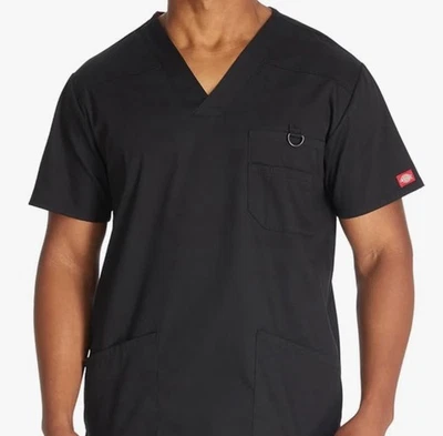 Мужской топ Dickies Scrubs EDS Signature с V-образным вырезом 81906 BLWZ черный - Изображение 1 из 4