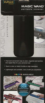 VuPoint MAGIC WAND HANDHELD SCANNER PURPLE PORTABLE ST415PU NIB - Image 1 of 2