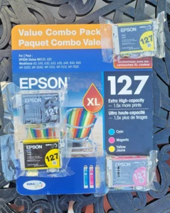 7pk Genuine Epson 127 Black & Color XL Ink NX625 WF7010 WF7510 7520 WF3520 3540 - Picture 1 of 4